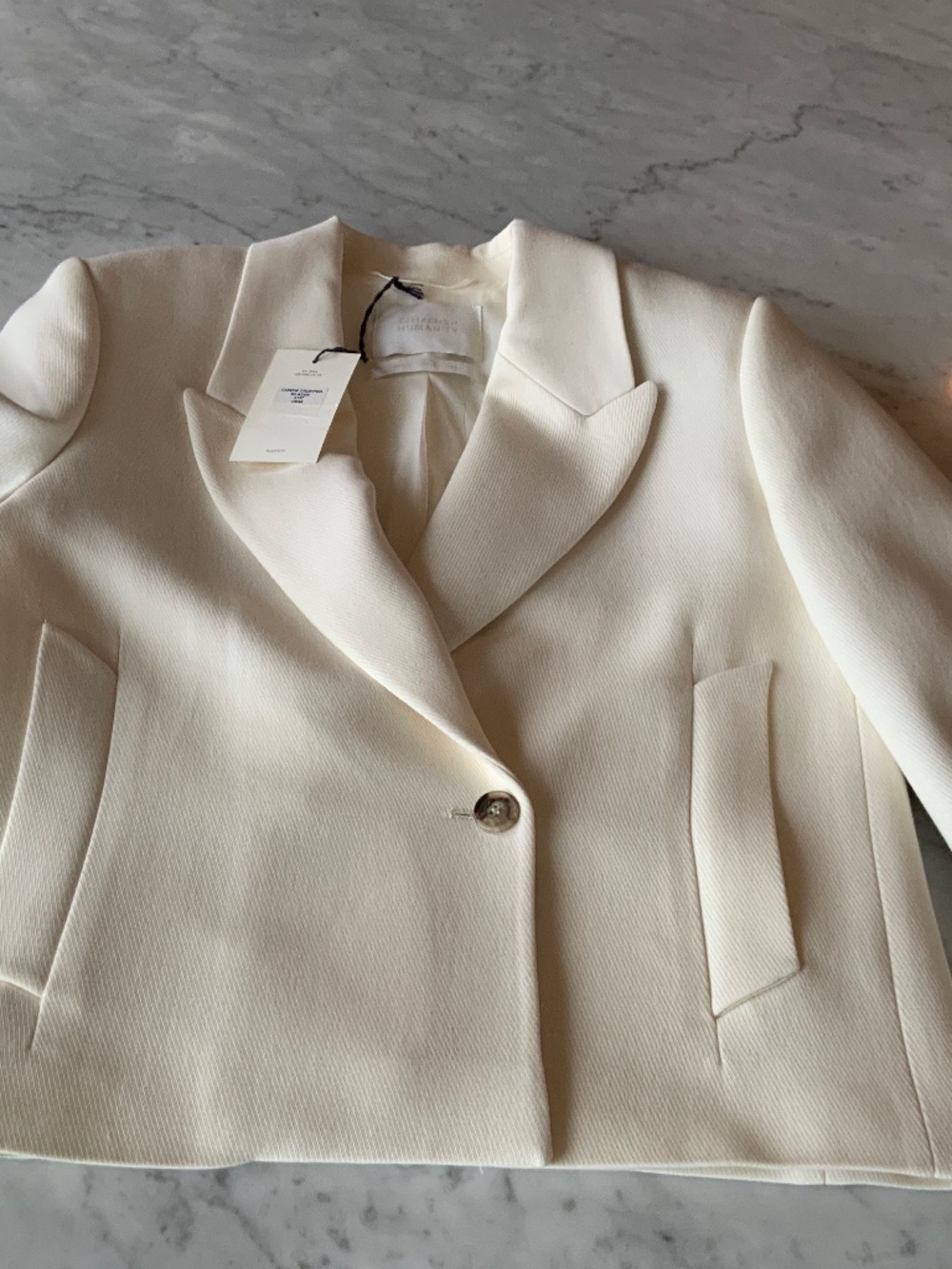 Citizens of Humanity Coren Cropped Blazer - Cream